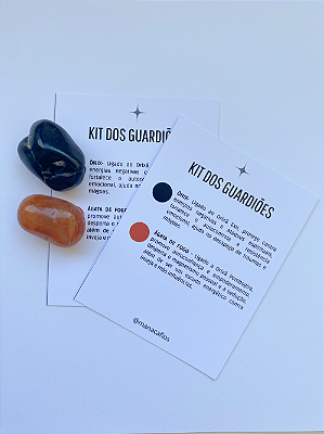 Kit Guardiões – Proteção e Poder Espiritual com Ônix e Ágata de Fogo