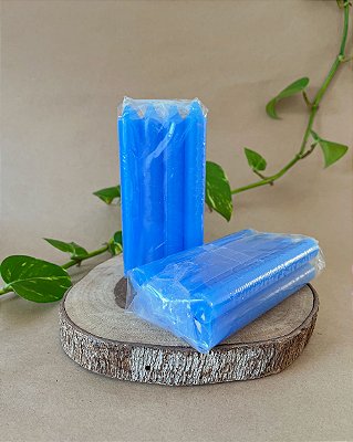 Vela Azul Claro (8 Unid.) - Iemanjá, Paz e Cura - 100% Parafina Virgem