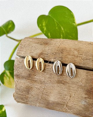 Brinco Búzio - Proteção, Axé e Exclusividade - Prata ou Dourado