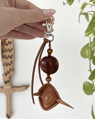 Chaveiro Boiadeiro - Jetruá! Comando, Proteção e Axé - Couro e Olho de Boi