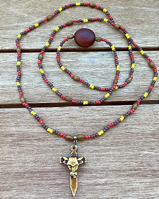 Guia de Boiadeiros – Fio de Conta Umbanda e Candomblé | Vermelho, Amarelo e Marrom