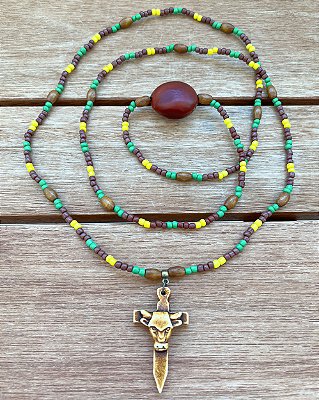 Guia de Boiadeiros – Fio de Conta Umbanda e Candomblé | Verde, Amarelo e Marrom