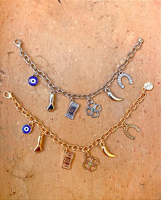 Pulseira Patuá em Corrente Elo Americano 6 mm – Dourado ou Prata