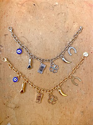 Pulseira Patuá em Corrente Elo Americano 6 mm – Dourado ou Prata