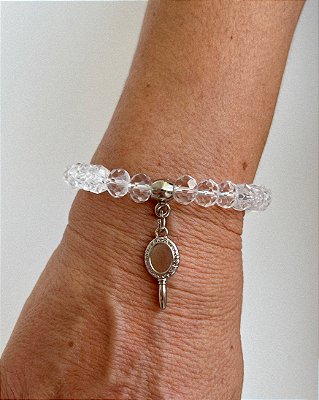 Pulseira Cristal Transparente Iemanjá | Amuletos do Mar