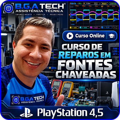 Curso de reparos em fontes Chaveadas PS4 e PS5