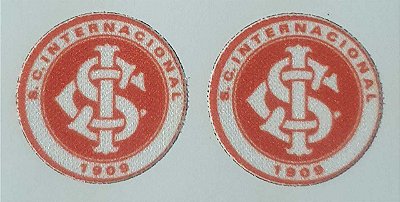 Emblema, Etiqueta Termocolante - Bandeira do Brasil- Tamanho 17X12 mm -  (Pacote com 5 pares de bandeirinhas) - Leilarte Aviamentos