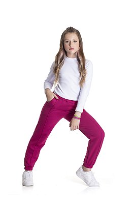 Calça Jogger Cinza c/ detalhe frontal e bolso - Costão Têxtil