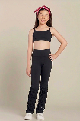 Calça Legging Infantil Drapeada - Ballet e Jazz