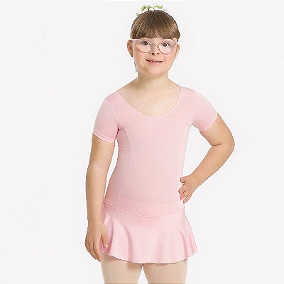 Collant Meia Manga com Saia Isis | Bailarina Infantil