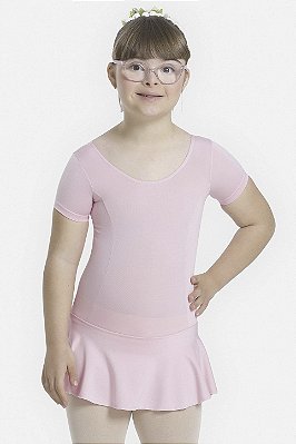 Collant Meia Manga com Saia Isis | Bailarina Infantil