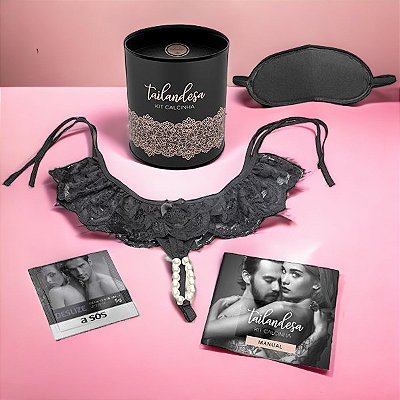 Kit Tailandesa (Calcinha Ajustável, Gel Lubrificante, Venda e manual com dicas)