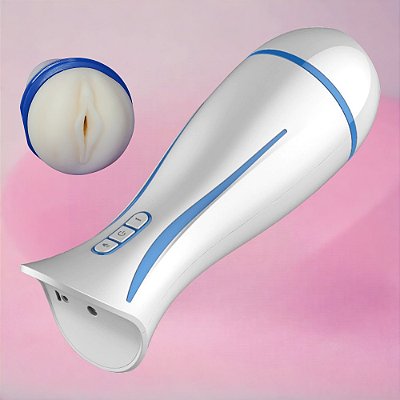 Masturbador Masculino Torpedo com Vibro e Sons de Gemidos - Recarregável