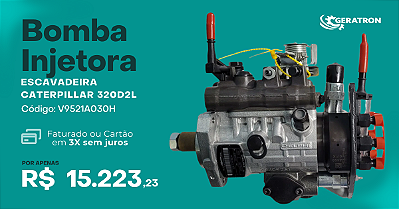 Banner Mini Bomba Injetora Escavadeira Caterpillar 320D2L