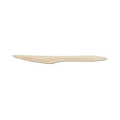 Faca Madeira Premium Encerada 17cm Biodegradável - 1.500un