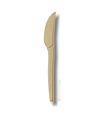 Faca Bagaço de Milho 18cm Biodegradável - 1.000un
