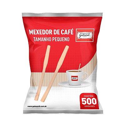 Mexedor Madeira 9cm Biodegradável Café Curto - 5.000un