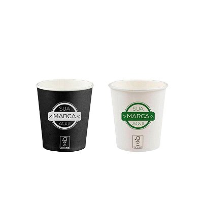 Copo Papel Personalizado 1 Cor 110ml Biodegradável - 3.000un