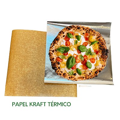 Papel Acoplado Kraft Natural Térmico Delivery 30x30 - 500un