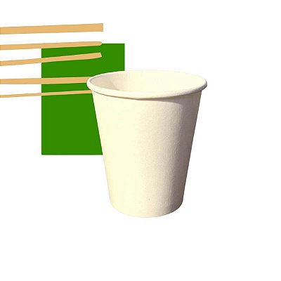 Copo Papel Branco 270ml Biodegradável Térmico - 50un