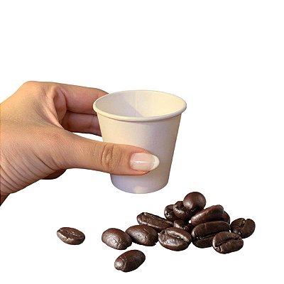 Copo Papel Branco 110ml Biodegradável Térmico - 50un