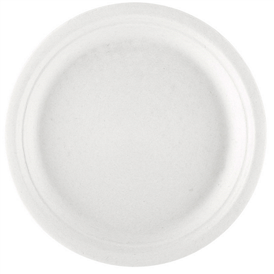Pratos Bagaço Branco Ø23x2cm BPA Free Anders Pack - 1.000un