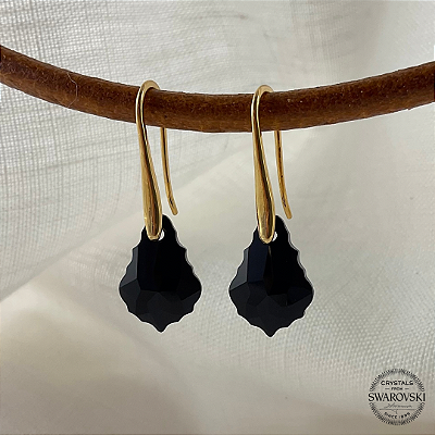 Brincos Noir ( cristal austríaco)