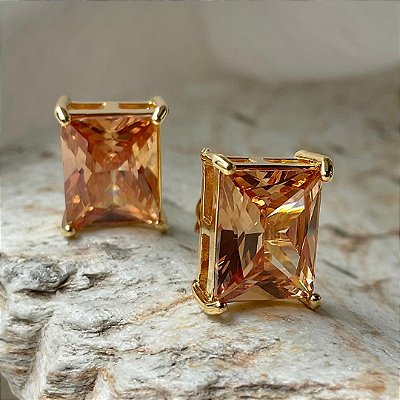 Brincos “Luci Di Sorrento” ( zircônia champanhe )