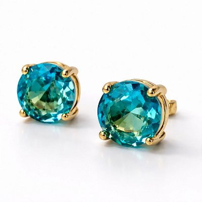 Brincos “Cielo Di Capri” ( zircônia azul )