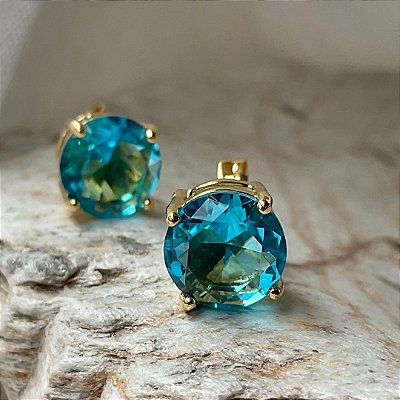 Brincos “Cielo Di Capri” ( zircônia azul )