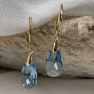Brincos Licht água marinha ( cristal austríaco )