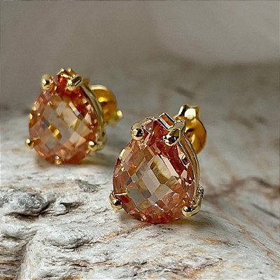 Brincos “ Luce Di Positano” ( zircônia champanhe )