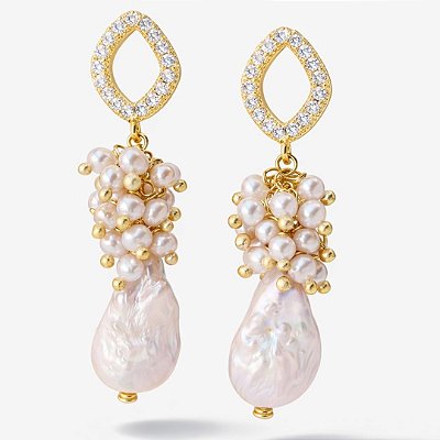 Brincos “Lido Aurora” ( pérolas barrocas )