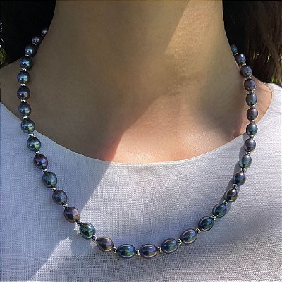 Colar “Notte Di Positano” ( pérolas barrocas )