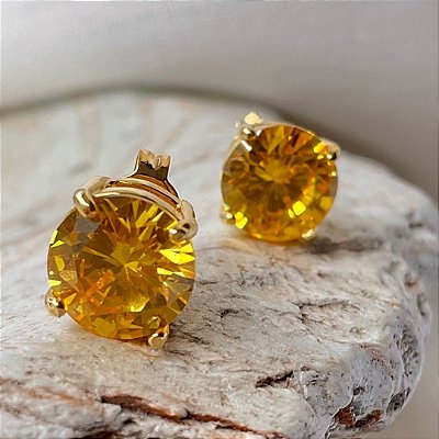 Brincos “Sole Di Positano” ( zircônia amarela )