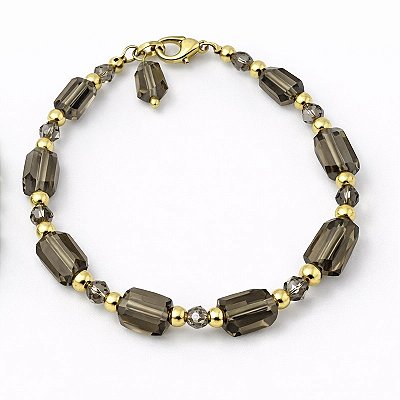 Pulseira Sassi di Nerano ( quartzo fumê )