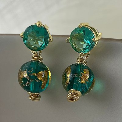 Brincos Cala degli Infreschi ( murano aventurina )