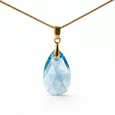 Corrente e pingente Licht aquamarine