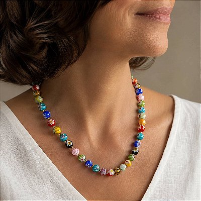 Colar Millefiori