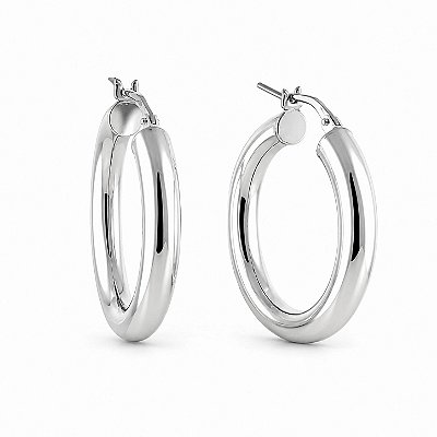 Argola Clássica prata 925