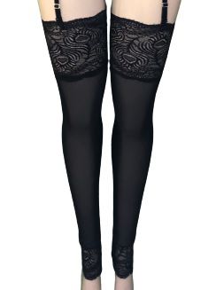 Meia Calça em Tule com Renda sem Pé