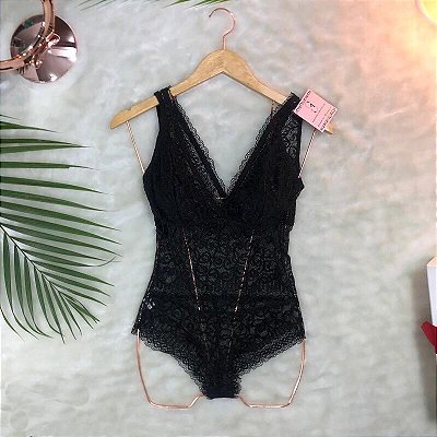 Body Bralette em Renda sem Bojo Romântico