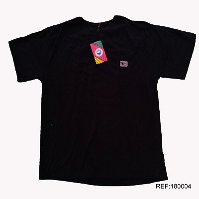 Camiseta Masculina Fio 30 Penteado Wbs 180004 Cor Preta