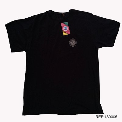 Camiseta Masculina Fio 30 Penteado Wbs 180005 Cor Preta