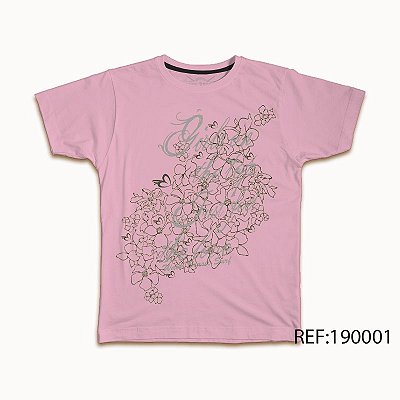 Baby Look Feminina Juvenil 190001 Rosa Claro Fio 30 Penteado
