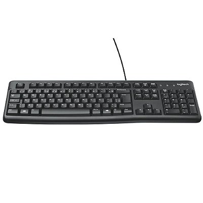 Teclado K120 USB preto com fio Logitech