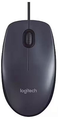 Mouse com fio USB M90 preto Logitech