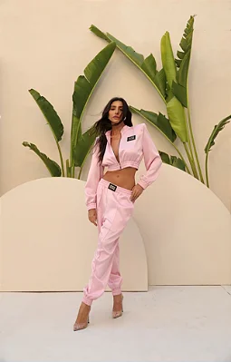 CONJUNTO DE CETIM JAQUETA E CALÇA BOMBER KADY