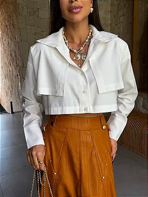 CAMISA CROPPED GOLA OFF