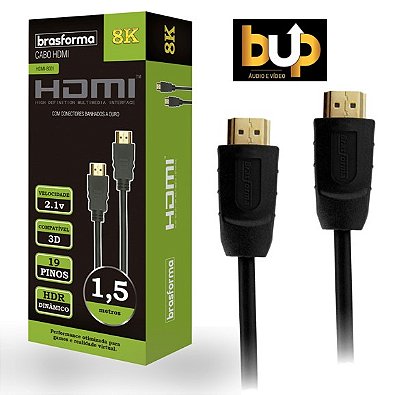 Cabo HDMI 8K 2.1 2160P Brasforma